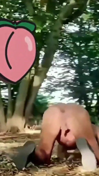 Ass on Full View in a Forest