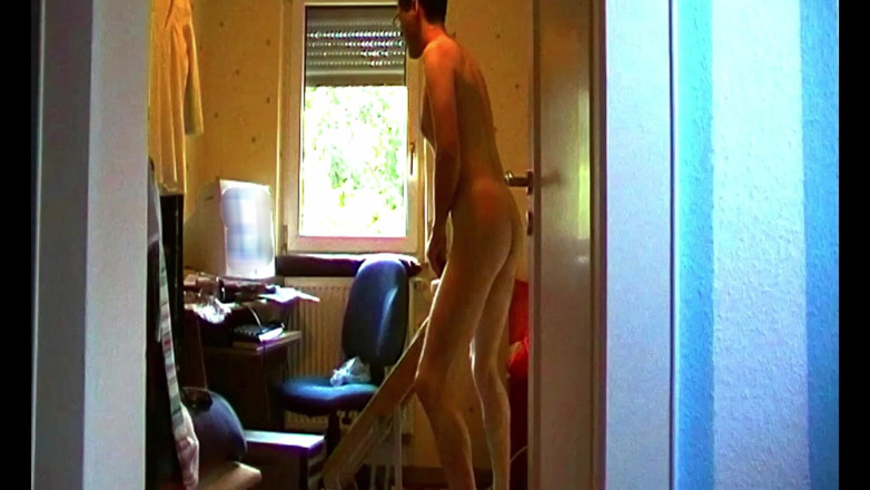 Mark Hannes: Fleshlight Pussy Stand Fuck Masturbation in Front of Window