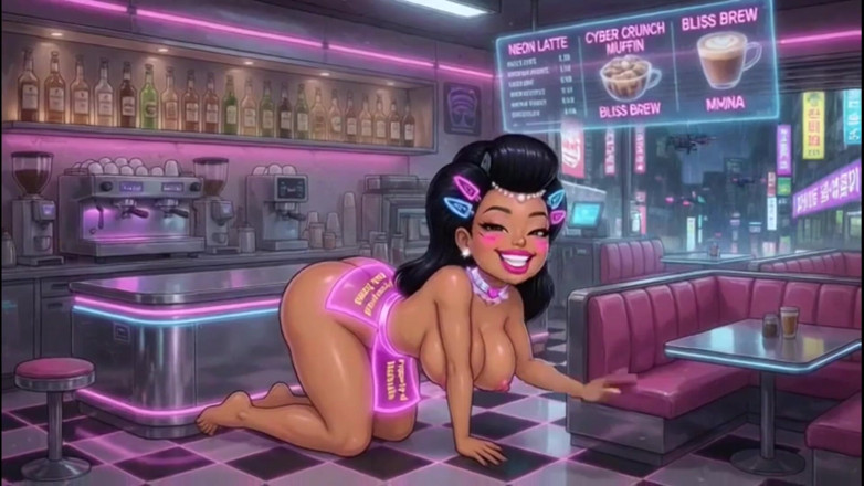 Hot girl dancing: Funny Cartoon Girl Topless, Ai Animation