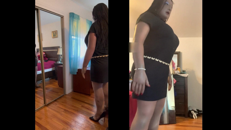 Deanna Doll: Černá holka Danae v panovačné obchodní šaty