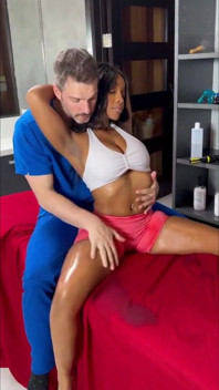 Huge Natural Tits Ebony Lily Starfire Getting Fucked After Massage