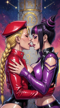 Street Fighter Juri and Cammy (ai)