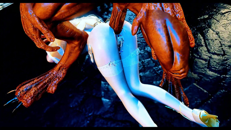 X Hentai: Großer schwanz, virtuelle königin der fantasie mit dicken möpsen - 3D-animation hentai