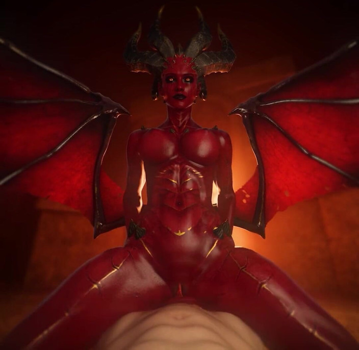Kaeg Antonovich: Oc Succubus într-o călărire inversă orgasmică