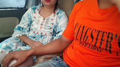 Cute Desi Indian Beautiful Saara Bhabhi in Car Outdoor