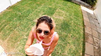 April BigAss: Stepdaughter Try Pee, She Was Dehydrated, Luckily My Pee Was...