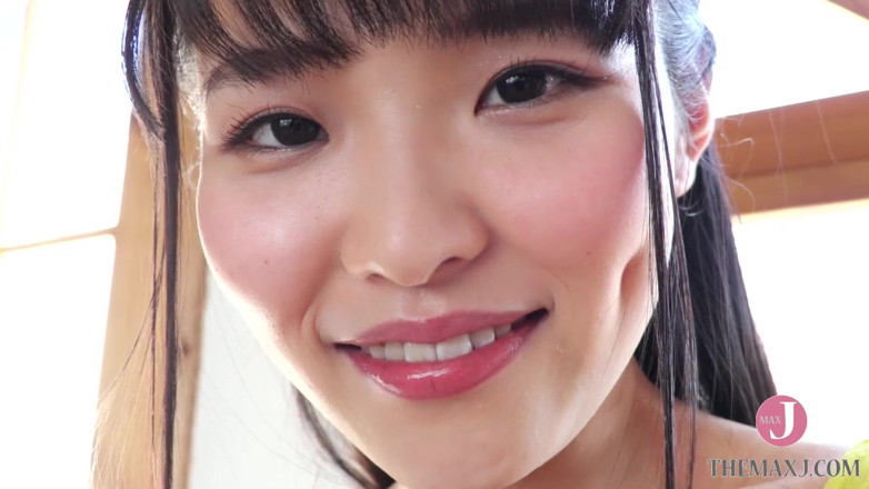 Tokyo Bikini College: Shy Asian Girl in Yellow Swimsuit Poses in Camera to...