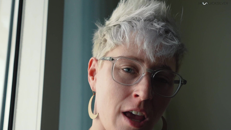 Jaq Quicksilver: Nonbinary Babe Jaq Quicksilver Seduces You with Hard Wood Strapless...