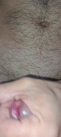Close-up and Great Cumshot with My Saliva.