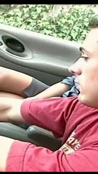 Hairy pussy in the car loves big dick in pussy