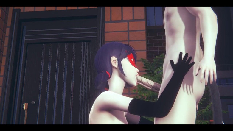 HentaiTubes: Bug - Girl Bug Hard Sex with Catnoir in the Street -...