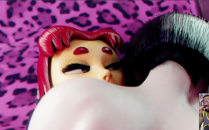 L6RD7BLU3 FUTA: Futa Starfire трахає до біса тугу дупу Рейвена