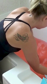 Naked Jelly Wank - Slippery Pussy & Cum Covered