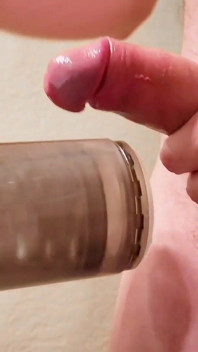 Big Thick Cock Cums Hard Twice From Automatic Male Masturbator