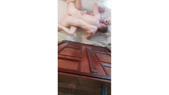 Wet Pussy Fuck: Follando a una pareja caliente con una cámara de pared