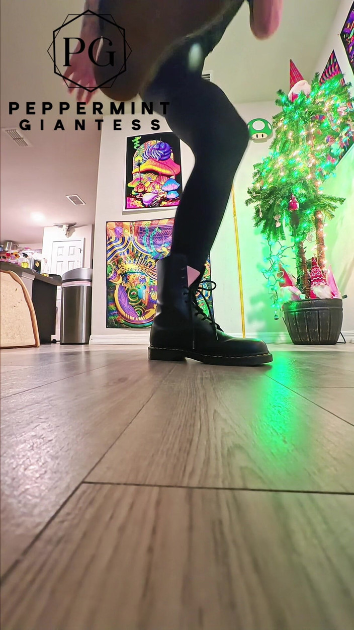 Peppermint Giantess: 6'7 Giantess in Doc Martens Stomping Hard Vicious Slow-mo Stomps