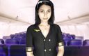 Dani The Cutie: Stewardesa loszka pozwala jej przelecieć ją i wytrysk na twarz