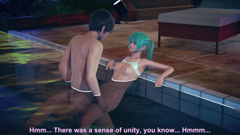 Waifu club 3D: Miku havuzda büyük bir yarakla boşalıyor