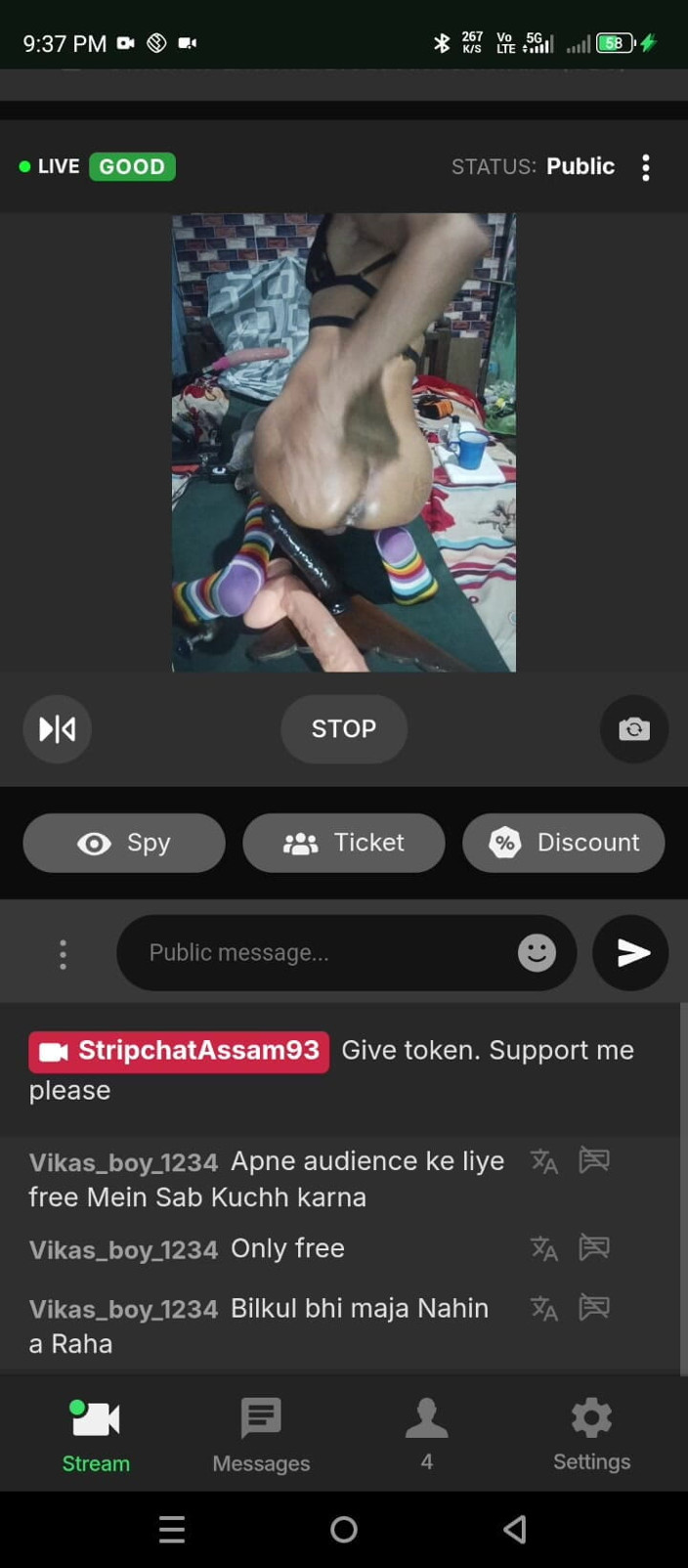 Assam 93: Dương vật giả to đen sâu bên trong, webcam show, Đông Bắc...