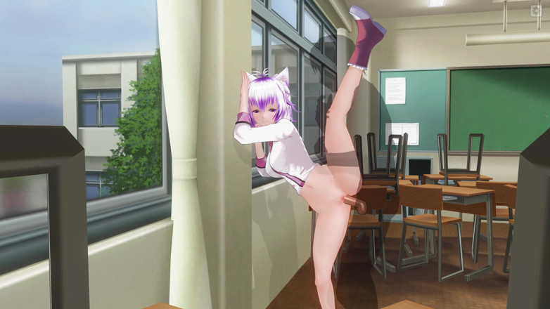 H3DC: 3D HENTAI College loszka zerżnięta w oknie w klasie