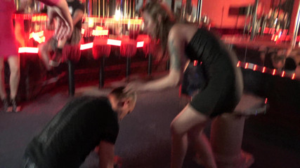 Femdom Austria: Disco kick-pig!