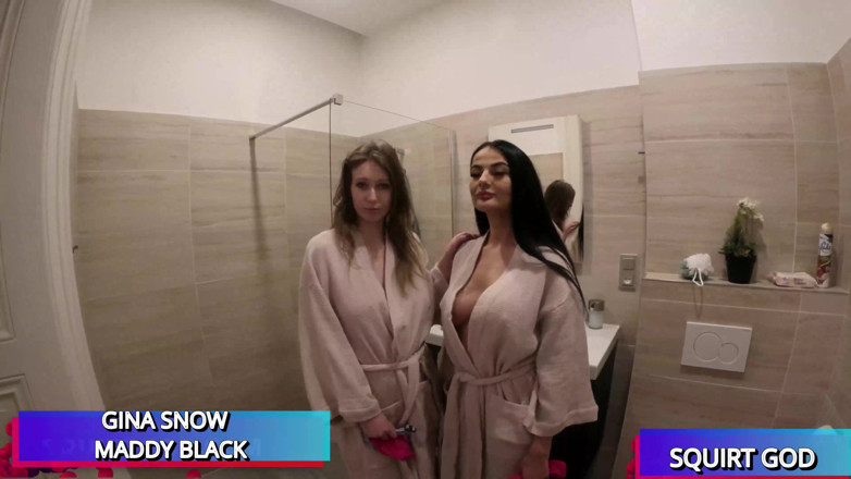 Squirt God: Gina snow &amp; Maddy Blacks Squirting-orgie mit Matt &amp; dean!