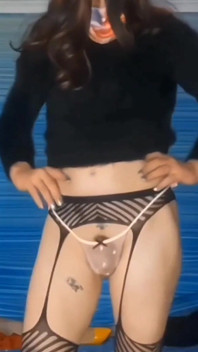 My Gorgeous See-through Lace Pants Filmed From Above Sliding Them off to Tease You with My Sexy Ass