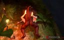 3dxpassion: Minotaur fucks hard beautiful young fairies in mysterious magic forest
