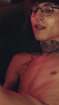 Zoll Und Post Auswahl. Der Nackte Arsch Eines Twinks Und Der Erigige Penis, Masturbation Und Vibrator Eines Twinks