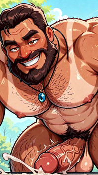 Hunks Posing Outside Nude Art