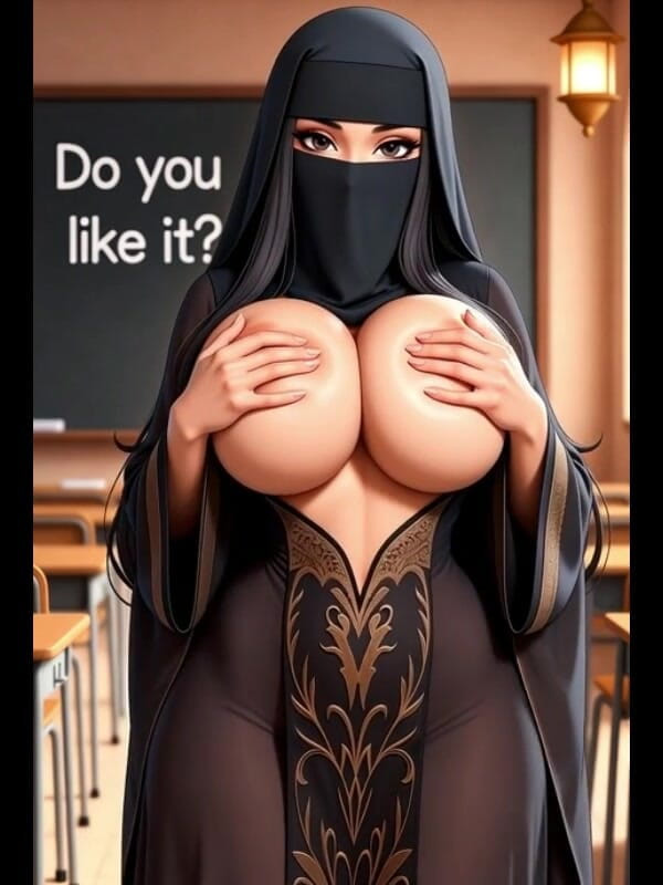 Arabian Diva: Арабская дива в классе соблазняет ai-фантазией