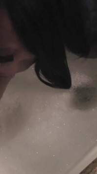 Big Ass Ebony Babe Is Toying Her Wet Cunt in The Bathroom