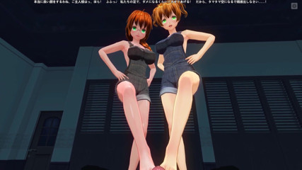 H3DC: 3D hentai POV two redhead stepsisters masturbate your cock with...
