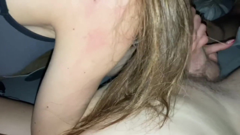 teenstep: First Time Sucking My Roommate's Dick at Night in the...