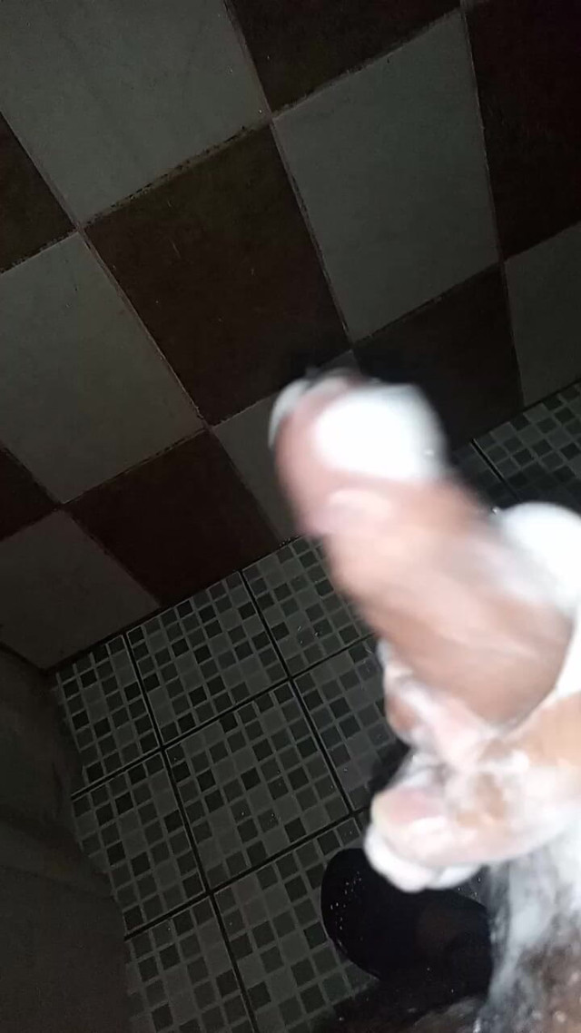 Guy Takes the Shower to Masturbate (Cute boy jerks off)