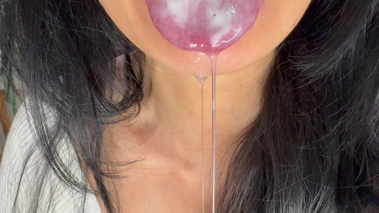 Asmr_mouth: Sperma ta ar putea arăta așa pe limba mea