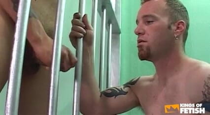 Gay Diaries: Tattooed prisoner gets ass smashed by the police guy before...