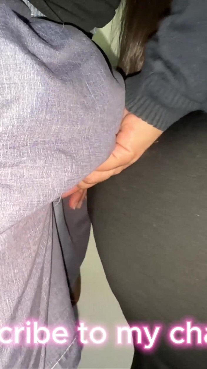 CoupleOfHotSins: Big-bootied Girl Gropes a Stranger's Penis