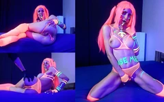 Lights off - Black Light on! I Make My Pussy Glow in the Dark!