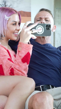 Purple-haired Tattooed Stepdaughter Seeks Conservative Stepdad's Cock - Mypervyfamily -