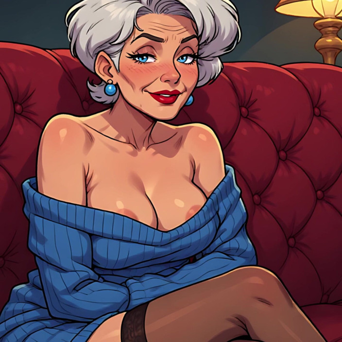 AI Porn: Classy Cartoon Matures Tits Out
