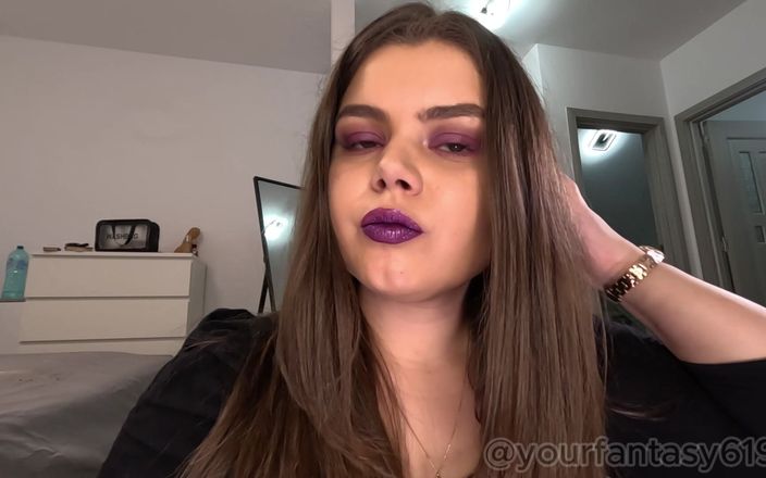 Your fantasy studio: Sexy Smoking and Vaping Close-up with Glittery Purple Lipstick