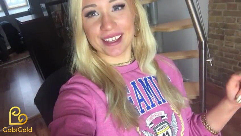 Gabi Gold: German Teen does her first finger video - orgasm