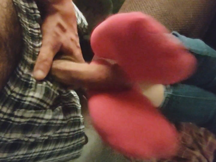 SocksAddict69: Rosa sexig No-show Ankel Nike Socks Footjob Strumpjobb efter skoborttagning -...