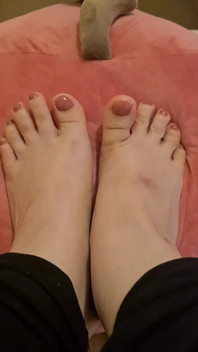 Freshly Painted and Oiled Toenails