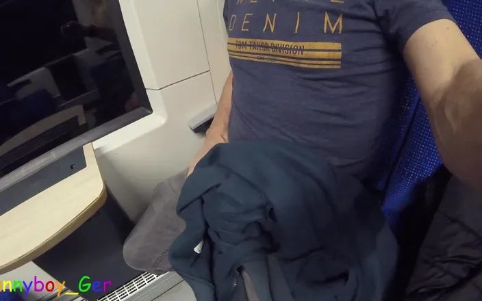 Funnyboy-Ger: Kinky Guy Jerks His Fat Cock on the Train Ride...
