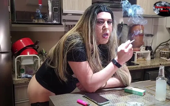 Smoking Blowjob with Peanut Butter Hazelnut Cream and Cum