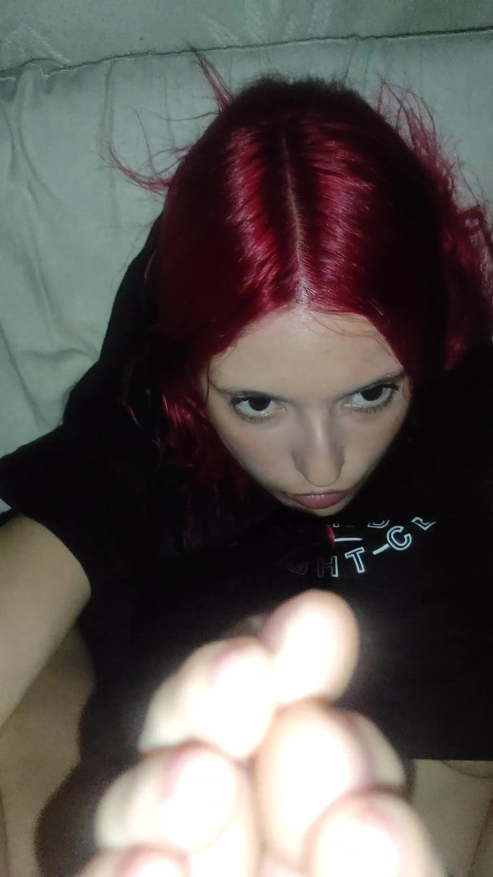 Endemoniados: Super blowjob and fuck from a skinny redhead teen at...