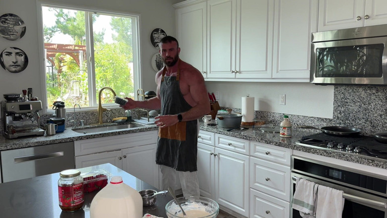 Huge Ajax: Sexy Chef Cooks with a Boner and Cups