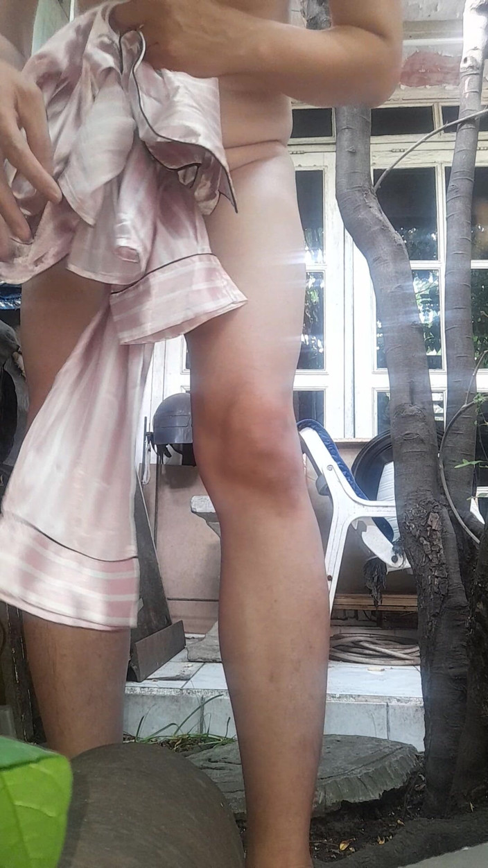 Naomisinka: Satin-schlafanzug kleid fetisch transvestiten masturbation sperma